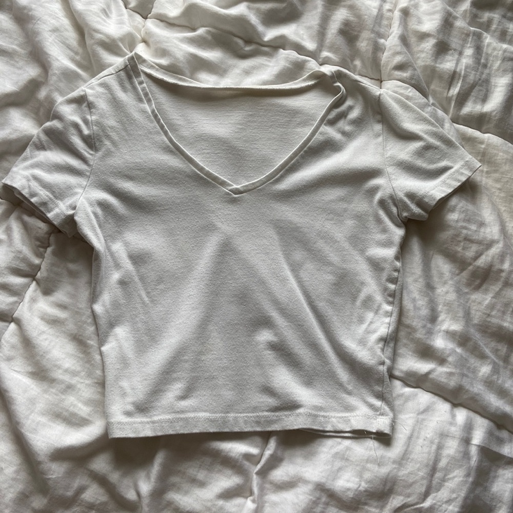 white crop top